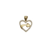 Heart Arrow CZ Pendant (14K)