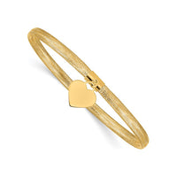 Lightweight Heart Charm Stretchable Bracelet (14K) Popular Jewelry New York