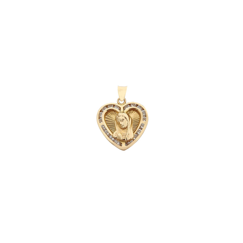 Heart Shape Virgin Mary Pendant (14K) Popular Jewelry New York