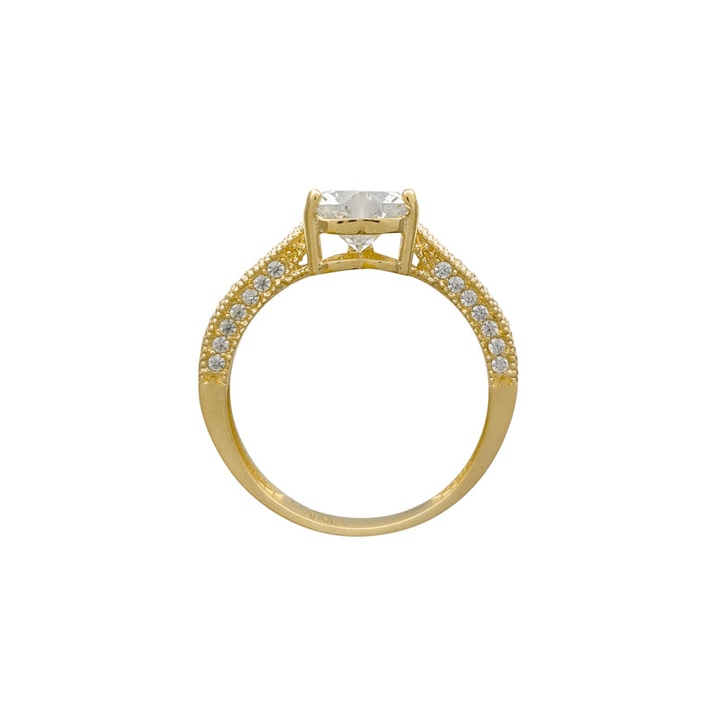 Heart Shape Zirconia Engagement Ring (14K) Popular Jewelry New York