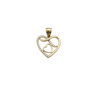 Heart Within Heart Infinity CZ Pendant (14K)