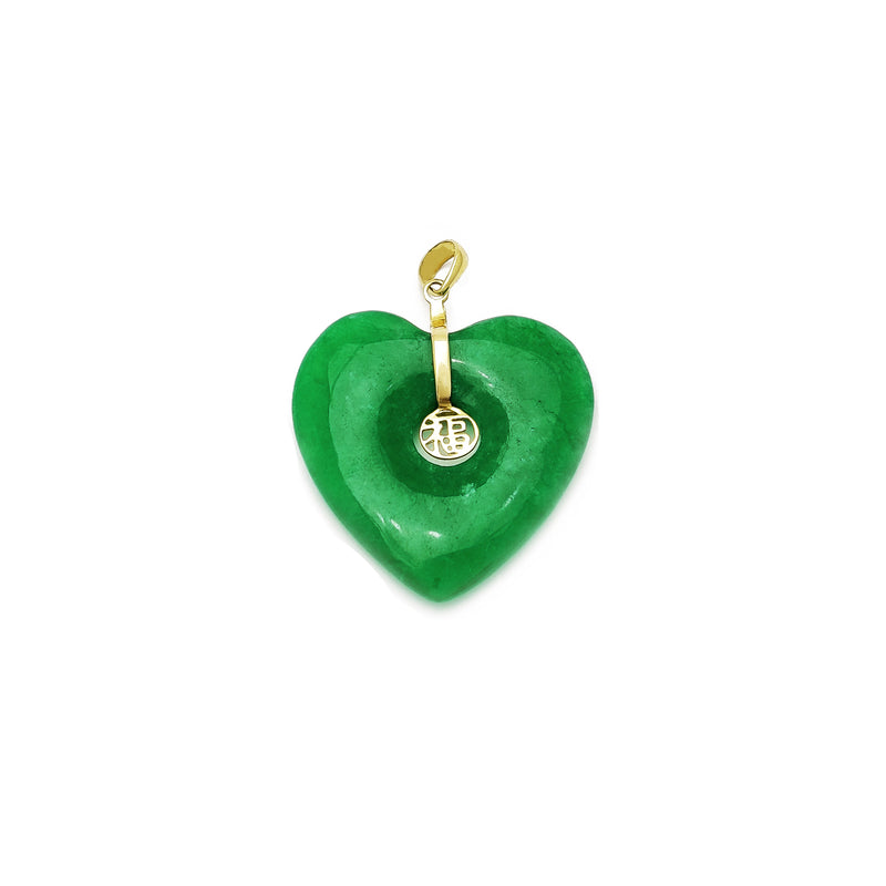 [福] Heart Jade Pendant  (14K) Popular Jewelry New York