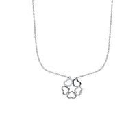 Heart Flower Necklace (Silver)