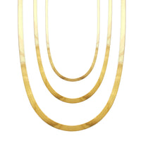 Rantai Perak Kuning Herringbone (Perak) Popular Jewelry NY