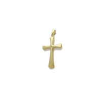 Hollow Plain Cross Pendant (14K) 14 Karat Yellow Gold, Popular Jewelry New York
