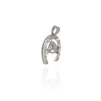 Horse Head Horseshoe CZ Pendant (Silver) New York Popular Jewelry