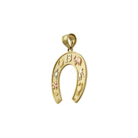 Horseshoe Good Luck Pendant (14K) 14 Karat Tri-Tone, Yellow Gold, White Gold, Rose Gold, Popular Jewelry New York