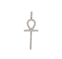 Iced-Out Ankh Pendant (Silver)