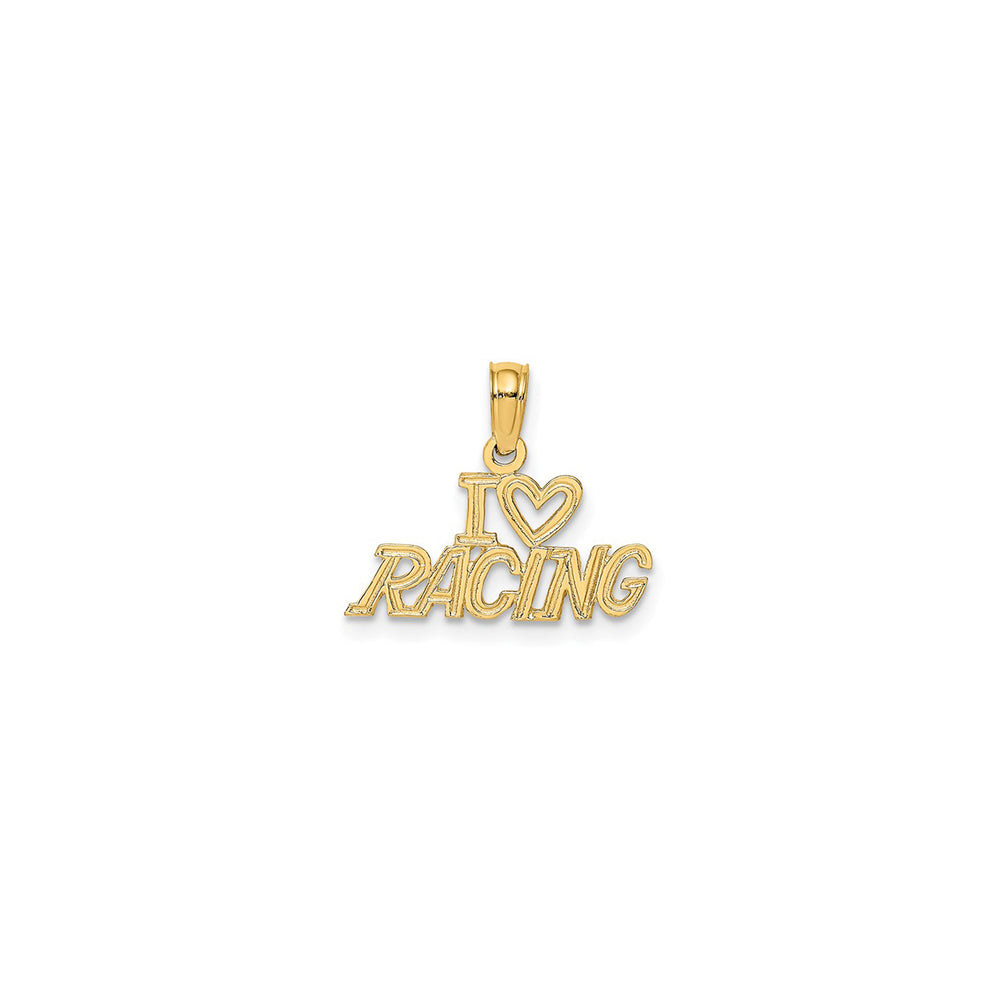 I Love Racing Pendant (14K)