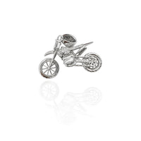Iced-Out Motorcykel Hänge (Silver)