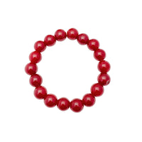 Red Jade Bead Bracelet