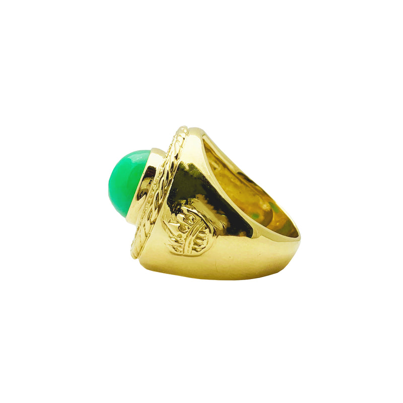 Jade and Diamond Men's Ring 14K - Lucky Diamond 恆福珠寶金行 New York City 169 Canal Street 10013 Jewelry store Playboi Charlie Chinatown @luckydiamondny 2124311180