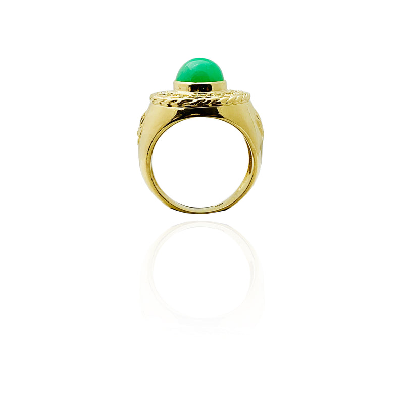 Jade and Diamond Men's Ring 14K - Lucky Diamond 恆福珠寶金行 New York City 169 Canal Street 10013 Jewelry store Playboi Charlie Chinatown @luckydiamondny 2124311180