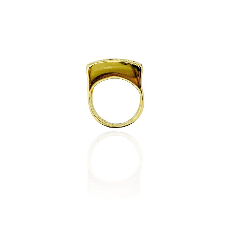 3 Diamond Square Ring (14K).