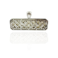 Iced-out R! Ch işarəsi asma (Gümüş)