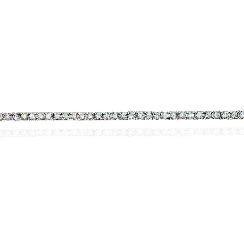 Single-Row Round Diamond Tennis Bracelet (14K)