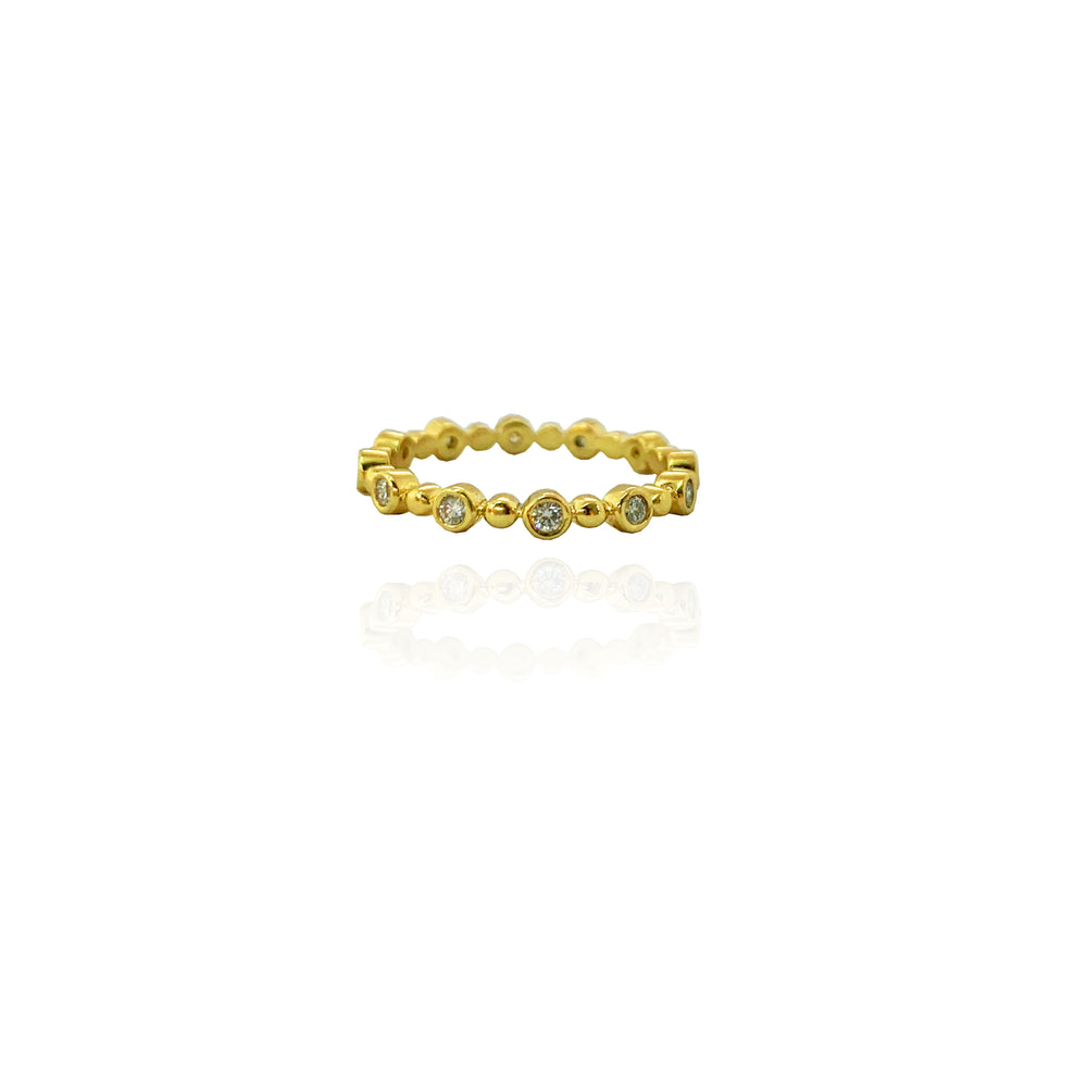 Diamond Bezel & Ball Eternity Band (14K)