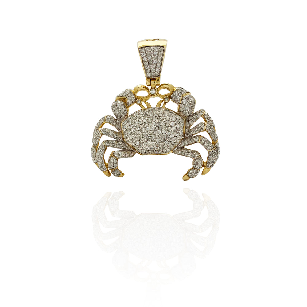 Crab Diamond Pendant (10K).