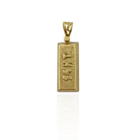 "14 KT" Altın Külçe Kolye Ucu (14K) ön - Popular Jewelry - New York