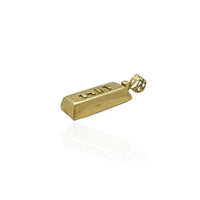 Ciondolo Lingotto in Oro "14 KT" (14K) lato - Popular Jewelry - New York