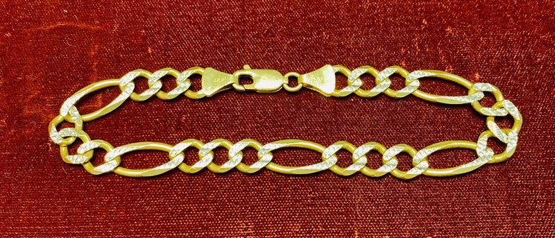 Two-tone Figaro Bracelet (14K).