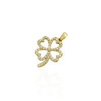 Lucky Four Leaf CZ Pendant (14K)