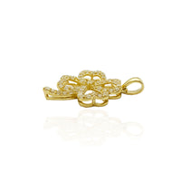 Lucky Four Leaf CZ Pendant (14K)