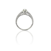 Sapphire Fancy Halo Diamond Ring  (14K)