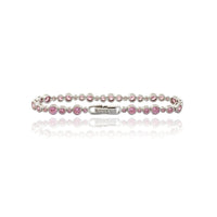 UwU Light Pink Gemstone Bracelet (Silver)