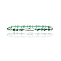 Green Gemstone Bracelet (Silver)