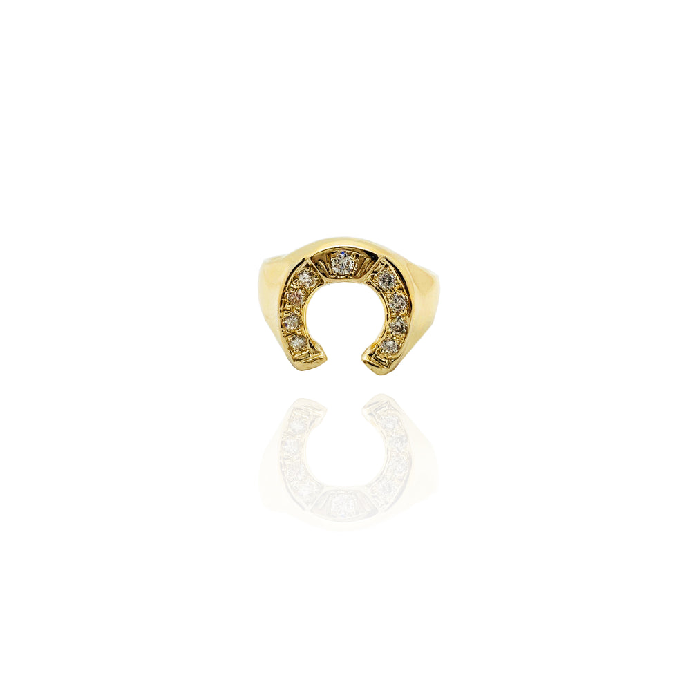 Diamond Horseshoe Ring (14K)