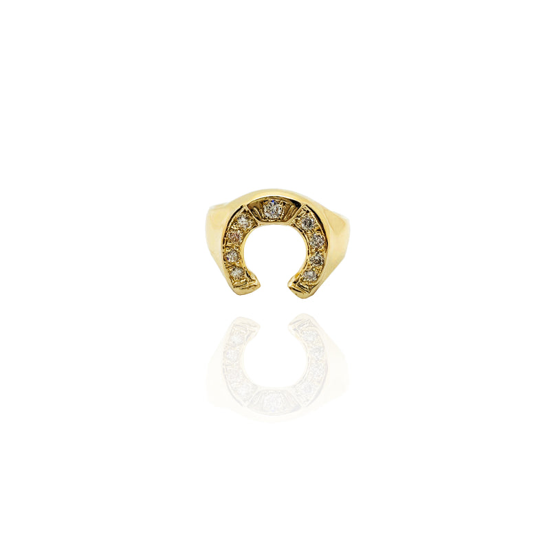 Diamond Horseshoe Ring (14K)