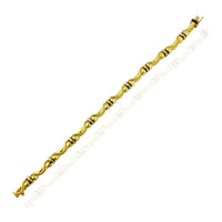 Bamboo Twisted Link Bracelet (14K)