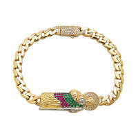 Zirconia Sideways Saint Jude Monaco Bracelet (14K)