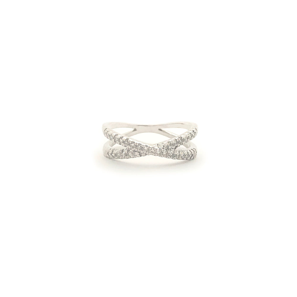 Single "X" Diamond Ring (14K)