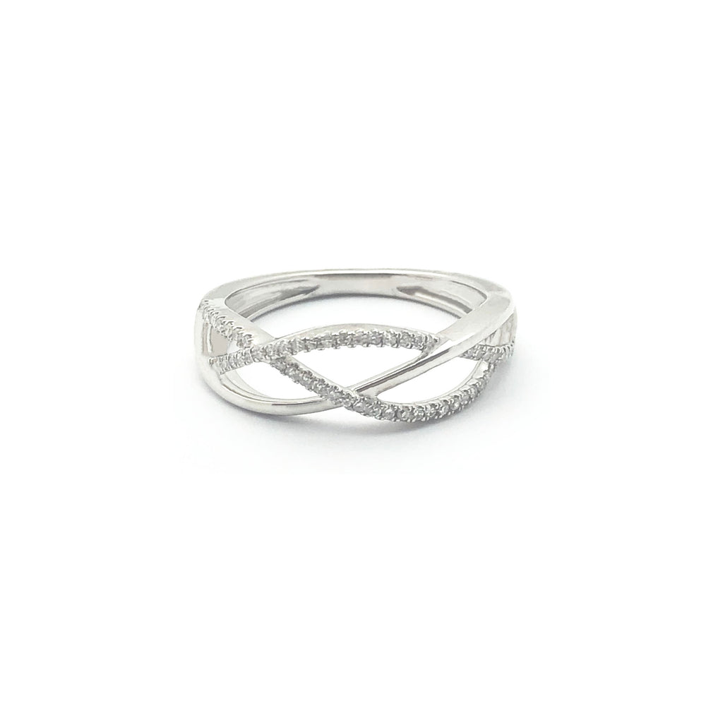 Entangled Line Diamond Ring (14K)
