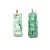 Jade Bamboo "玉竹” Pendant (14K)