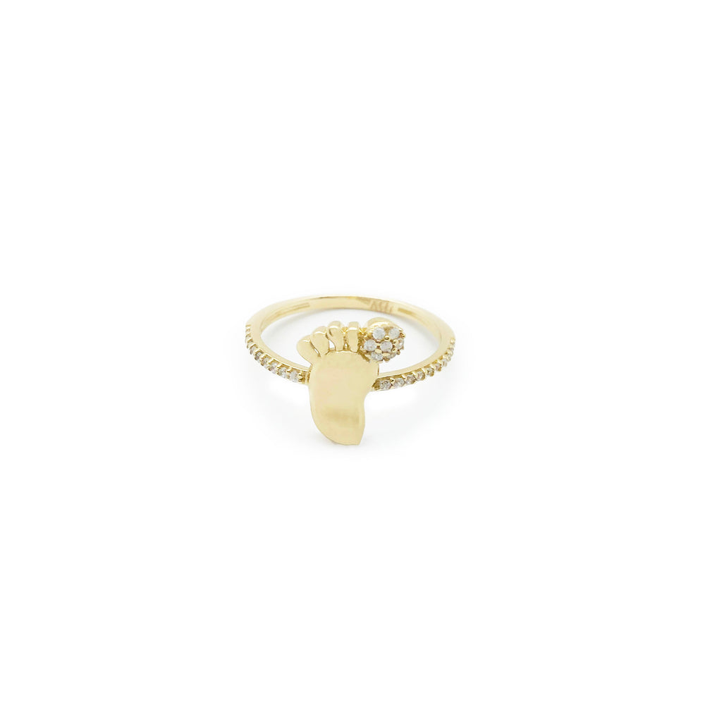Stoneset Baby Foot Ring (14K)