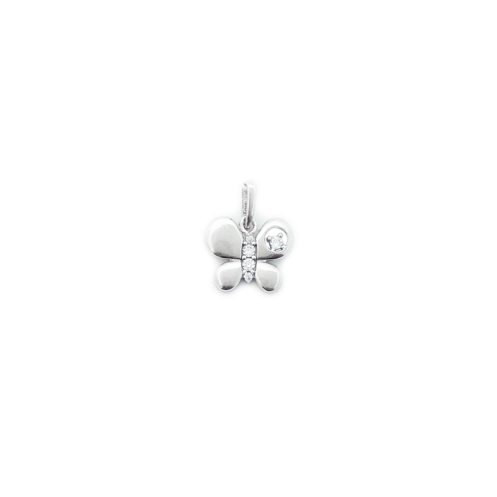 Butterfly CZ Pendant (14K)