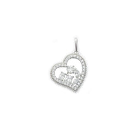 Gemstone Shards Heart Pendant (14K)