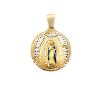 Diamond-Cut Virgin Mary Medallion Pendant (14K)