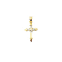 Two-Tone Rope-Bound Cross Pendant (14K)
