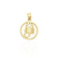 Circular Frame Scorpion Pendant (14K)