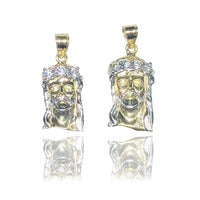 Iced Out-Tone Jesus Head CZ Crown Pendant 14K - Lucky Diamond 恆福 珠寶 金 行 New York City 169 Canal Street 10013 Store Store jewelry