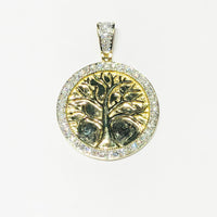 Падвеска з медальёна "Дрэва жыцця" з алмаза (14 К)