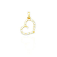 Heart Shaped CZ Pendant (14K)