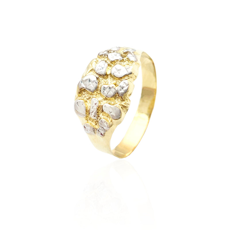 Two-Tone Nugget Ring (10K)