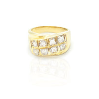 Eight Square CZ Ring (10K)