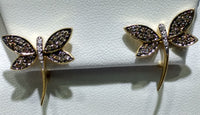Diamond Dragonfly Earring 18K - Lucky Diamond 恆福珠寶金行 New York City 169 Canal Street 10013 Jewelry store Playboi Charlie Chinatown @luckydiamondny 2124311180