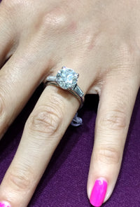 GIA 2.66 CT Diamond Engagement Ring (Platinoa) - Lucky Diamond 恆福 City 金 行 New York City 169 Canal Street 10013 Bitxigintza Playboi Charlie Chinatown @luckydiamondny 2124311180